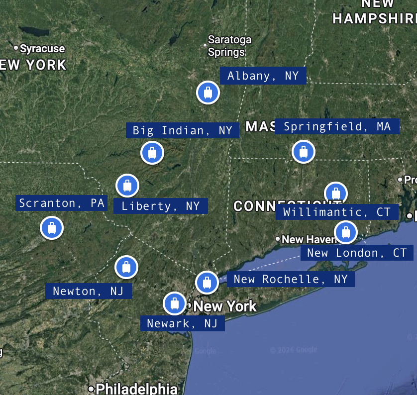 2-hour adoption radius from Danbury, CT